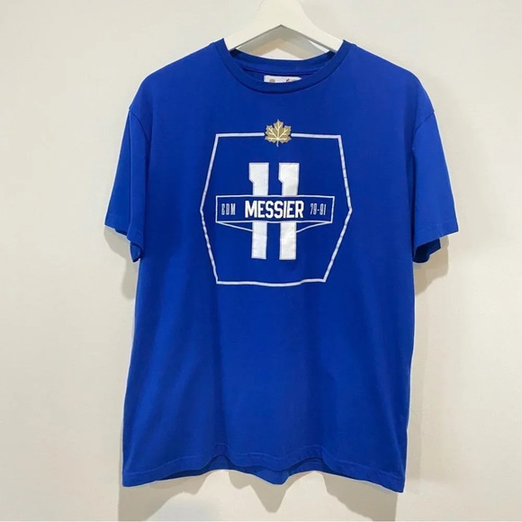 Molson Mens  L Bright Blue Mark Messier The Alumni T-Shirt - Picture 1 of 11